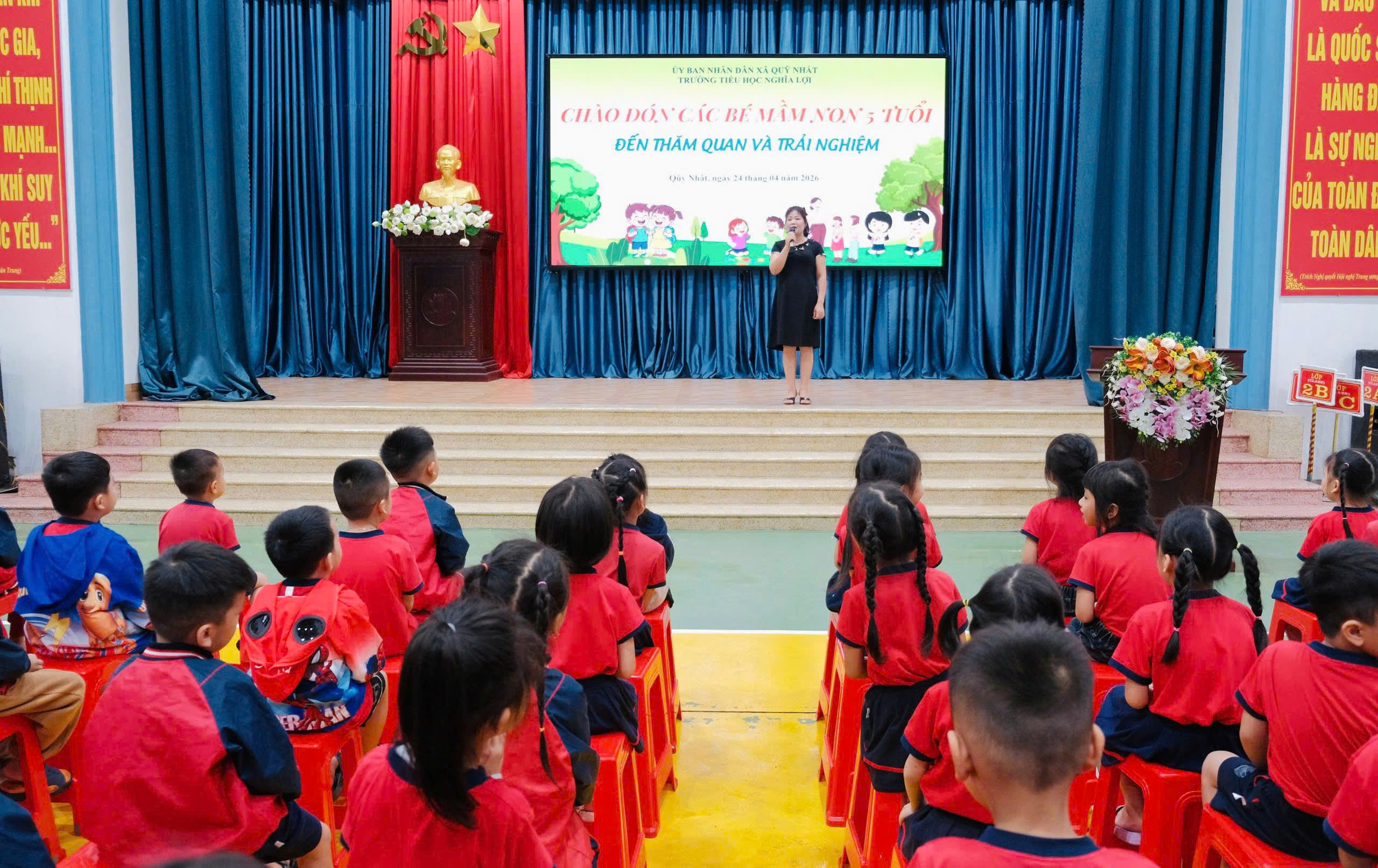 CHÀO MỪNG HỌC SINH 5 TUỔI TRƯỜNG MẦM NON NGHĨA LỢI ĐẾN THAM QUAN, TRẢI NGHIỆM TẠI TRƯỜNG TIỂU HỌC NGHĨA LỢI