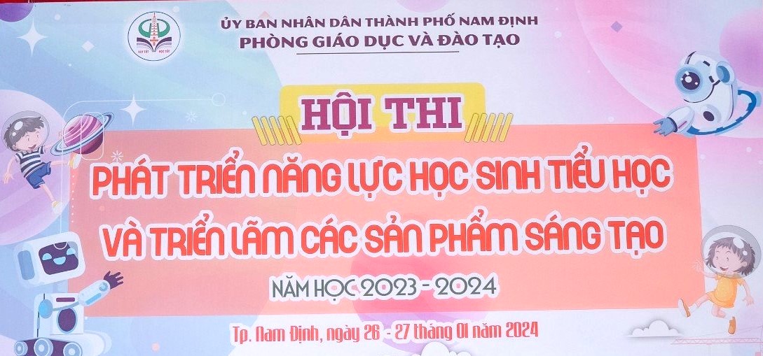 HỌC SINH TRƯỜNG TH PHẠM HỒNG THÁI TỰ TIN KHẲNG ĐỊNH NĂNG LỰC TOÀN DIỆN Ở HỘI THI PHÁT TRIỂN NĂNG LỰC HỌC SINH TIỂU HỌC VÀ TRIỂN LÃM CÁC SẢN PHẨM SÁNG TẠO NĂM HỌC 2023 - 2024